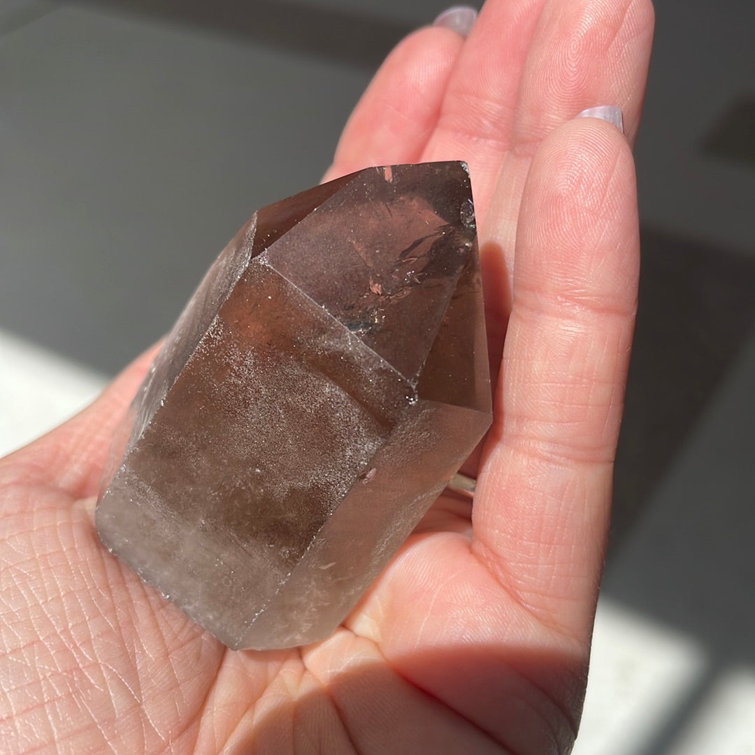 Smoky quartz semi-polished point - Rivendell Shop