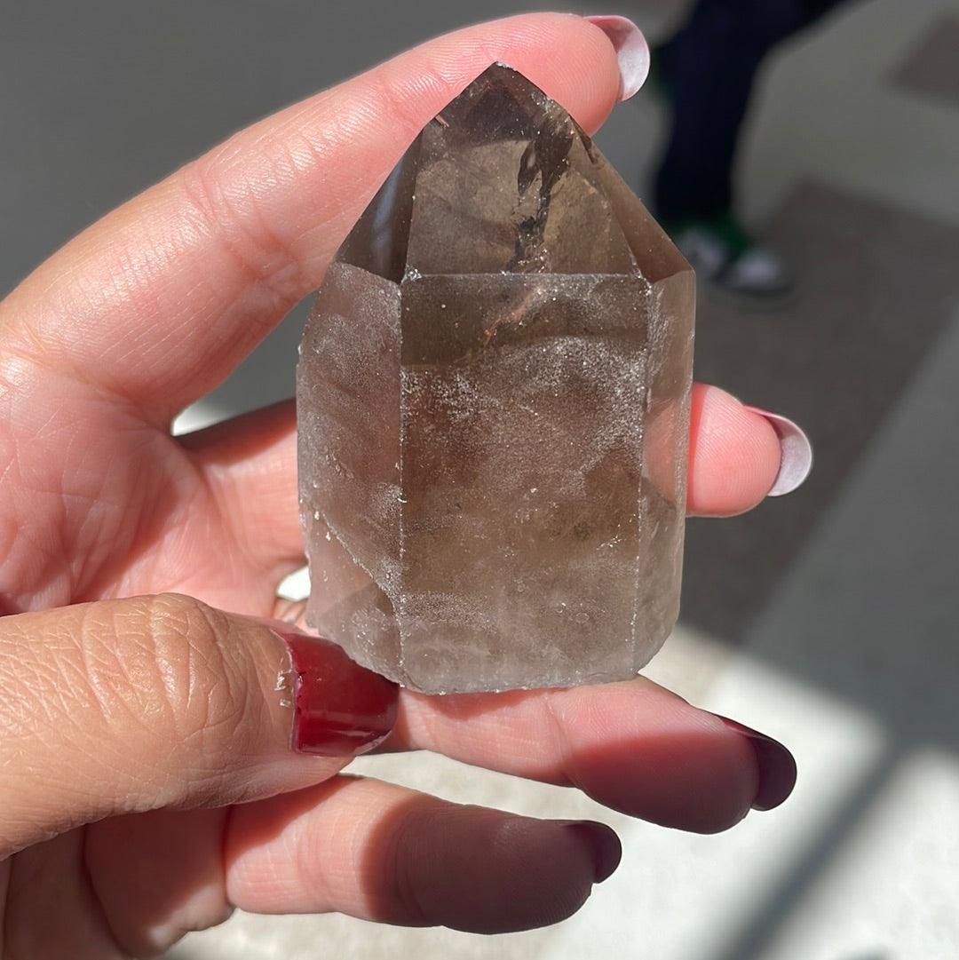 Smoky quartz semi-polished point - Rivendell Shop