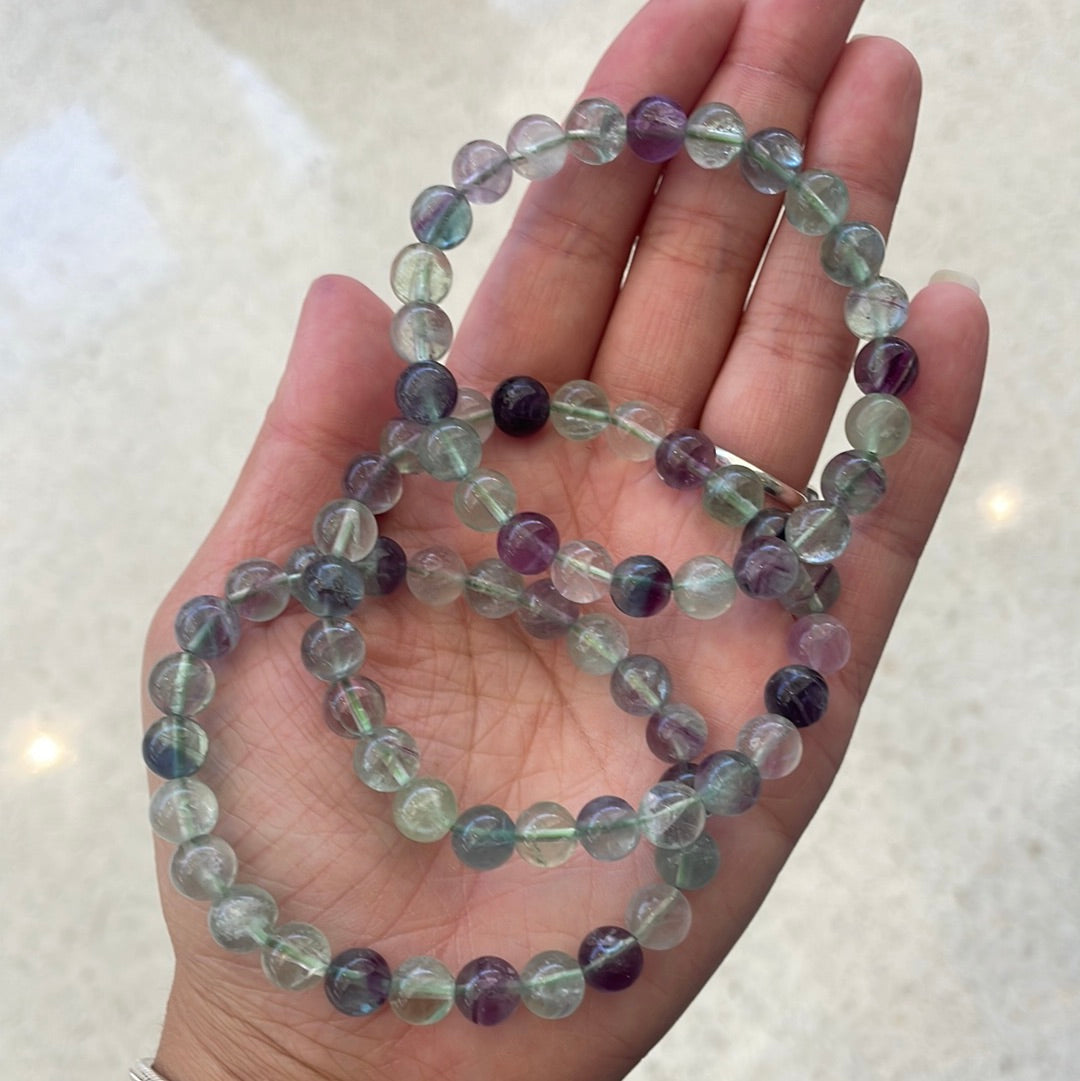 Round Bead Fluorite Bracelets - Rivendell Shop