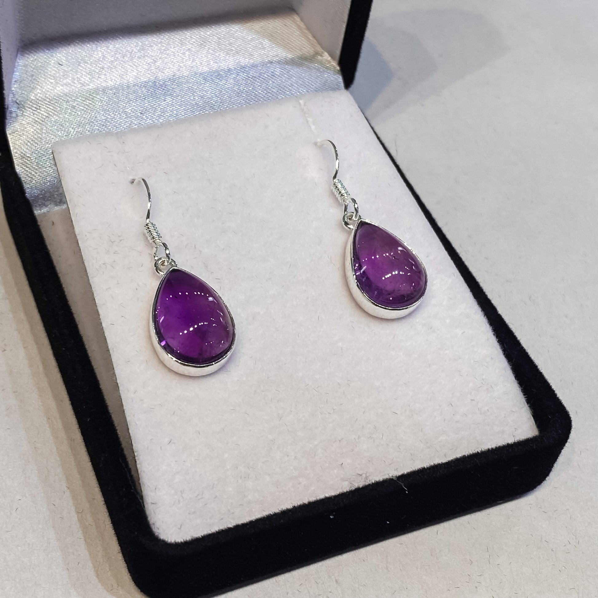 Amethyst Earrings - Teardrop - Rivendell Shop