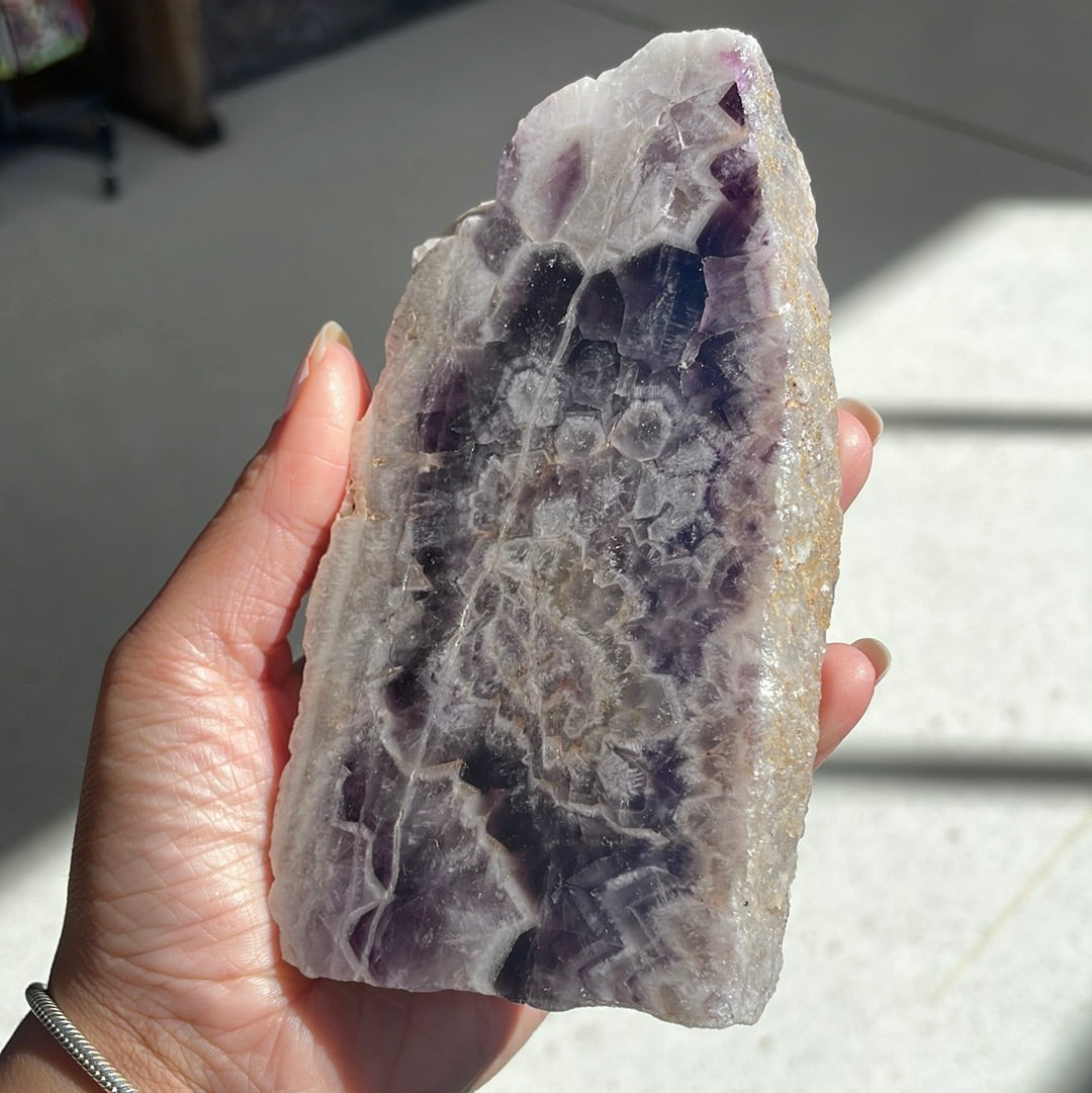 Chevron amethyst slab - Rivendell Shop