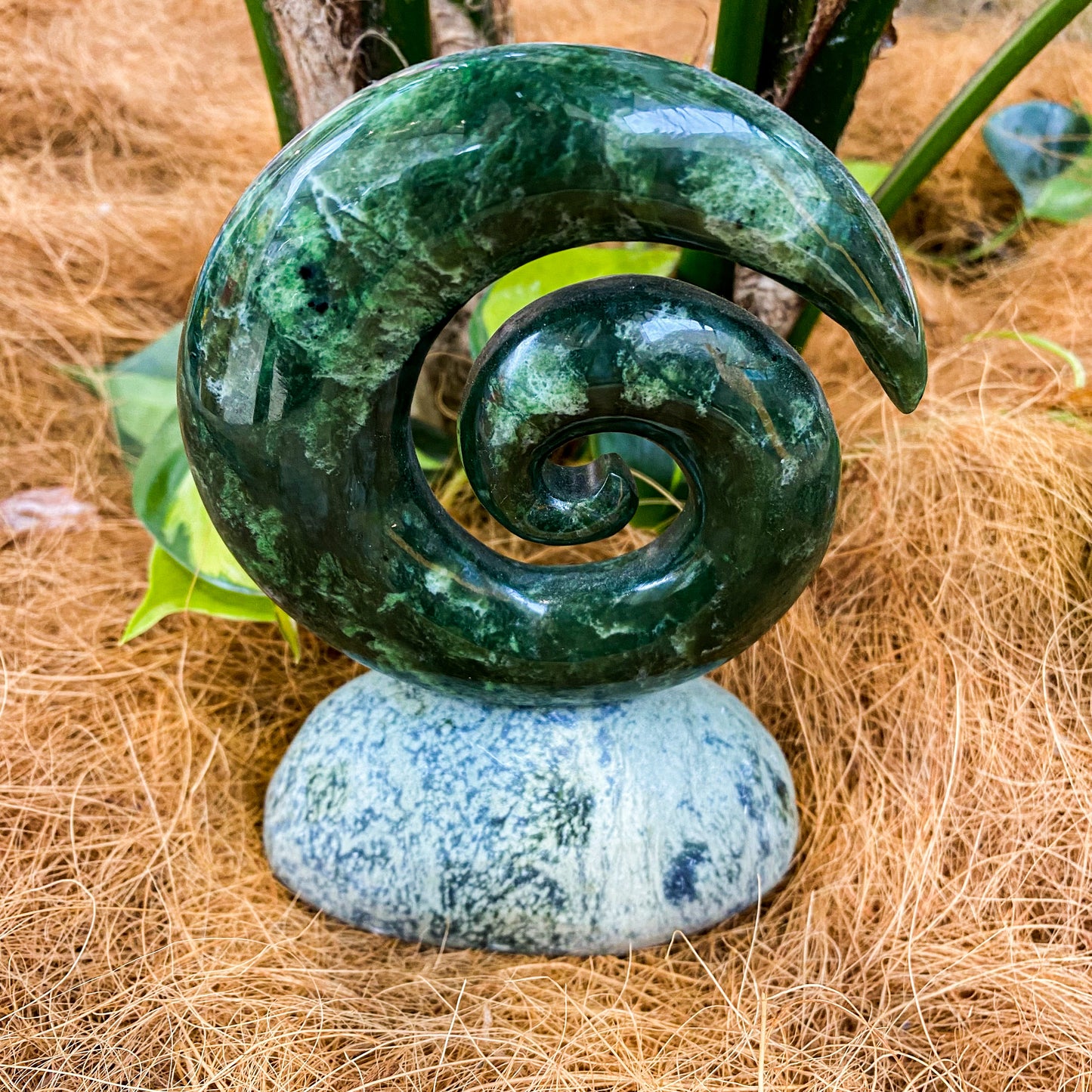 Standing Greenstone Piece - Koru - Rivendell Shop