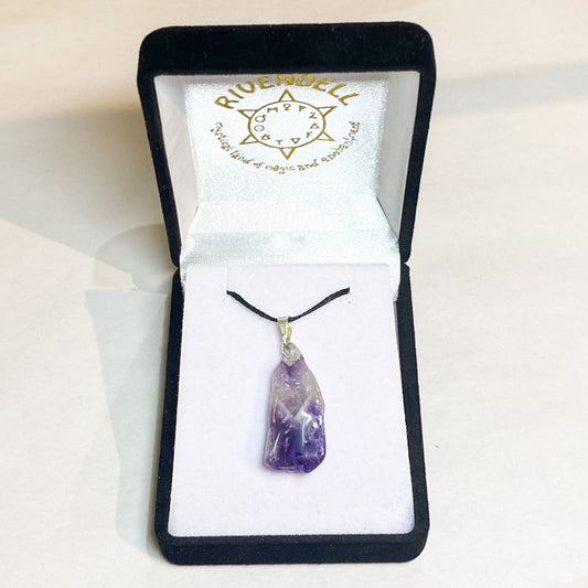 Chevron Amethyst Pendant - Rivendell Shop