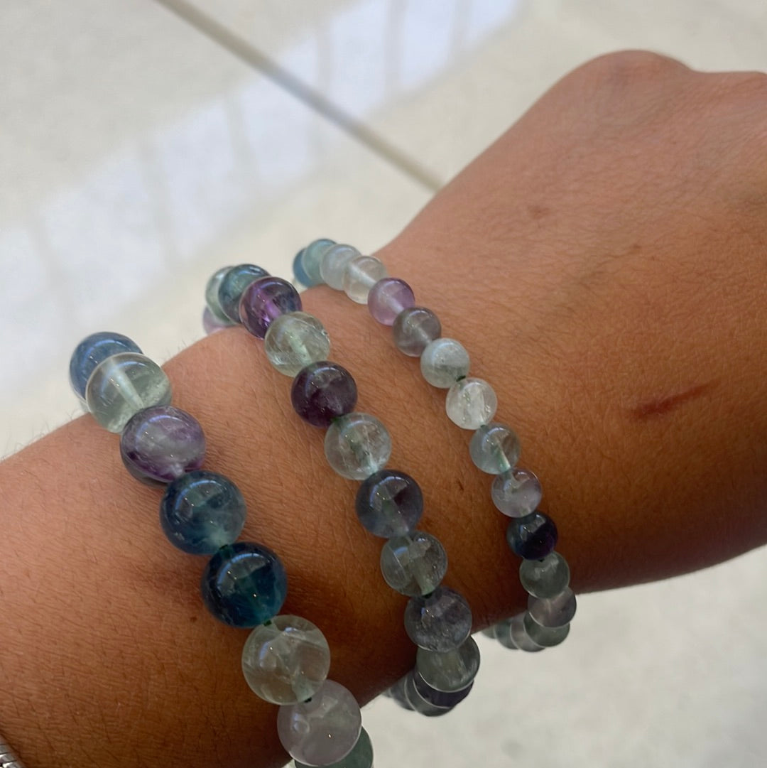 Round Bead Fluorite Bracelets - Rivendell Shop