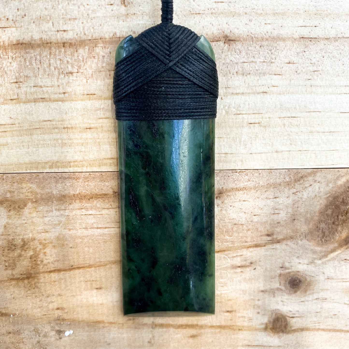 Extra Large Greenstone Toki Pendant 100x34 mm - Rivendell Shop