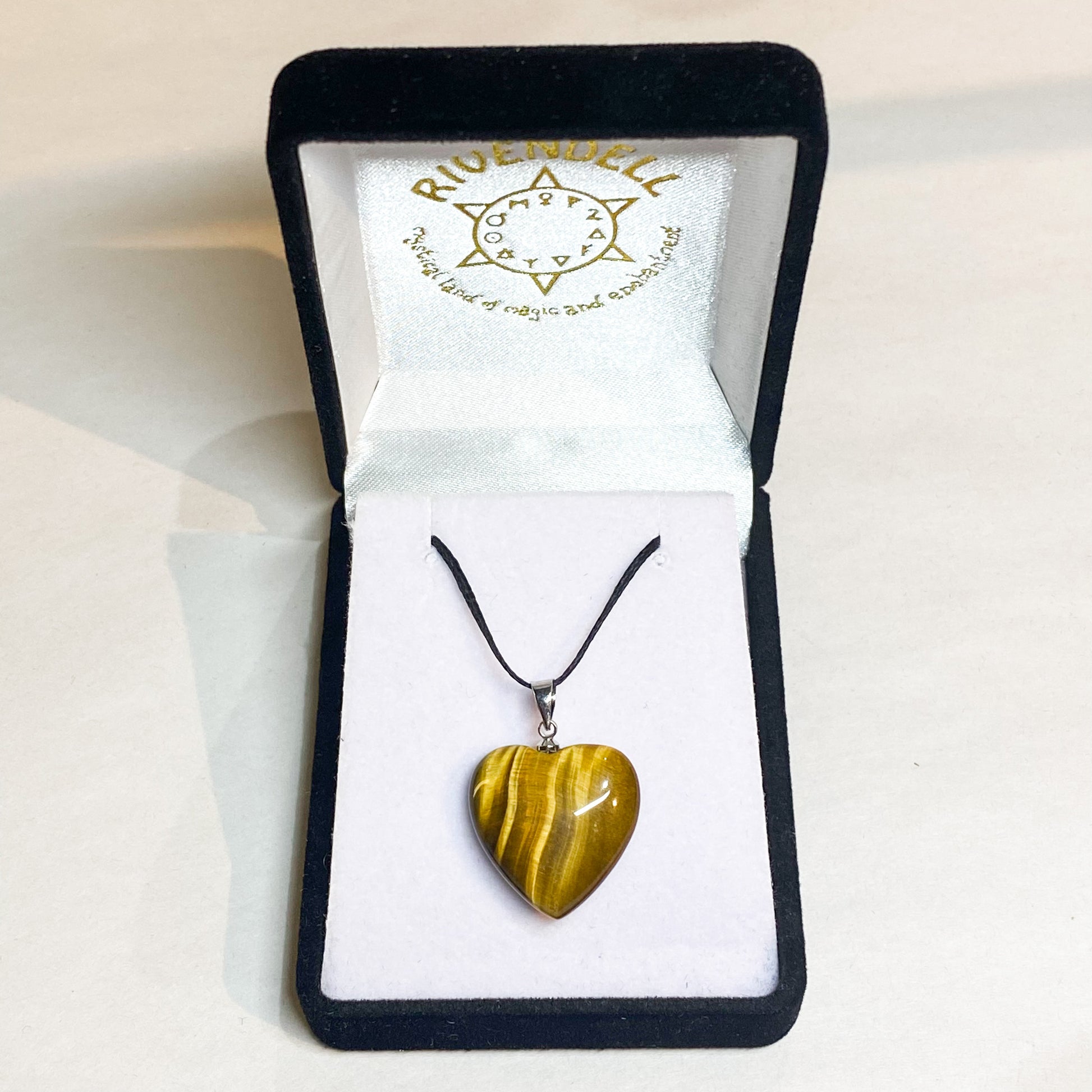 Tigers Eye Heart Pendant - Rivendell Shop