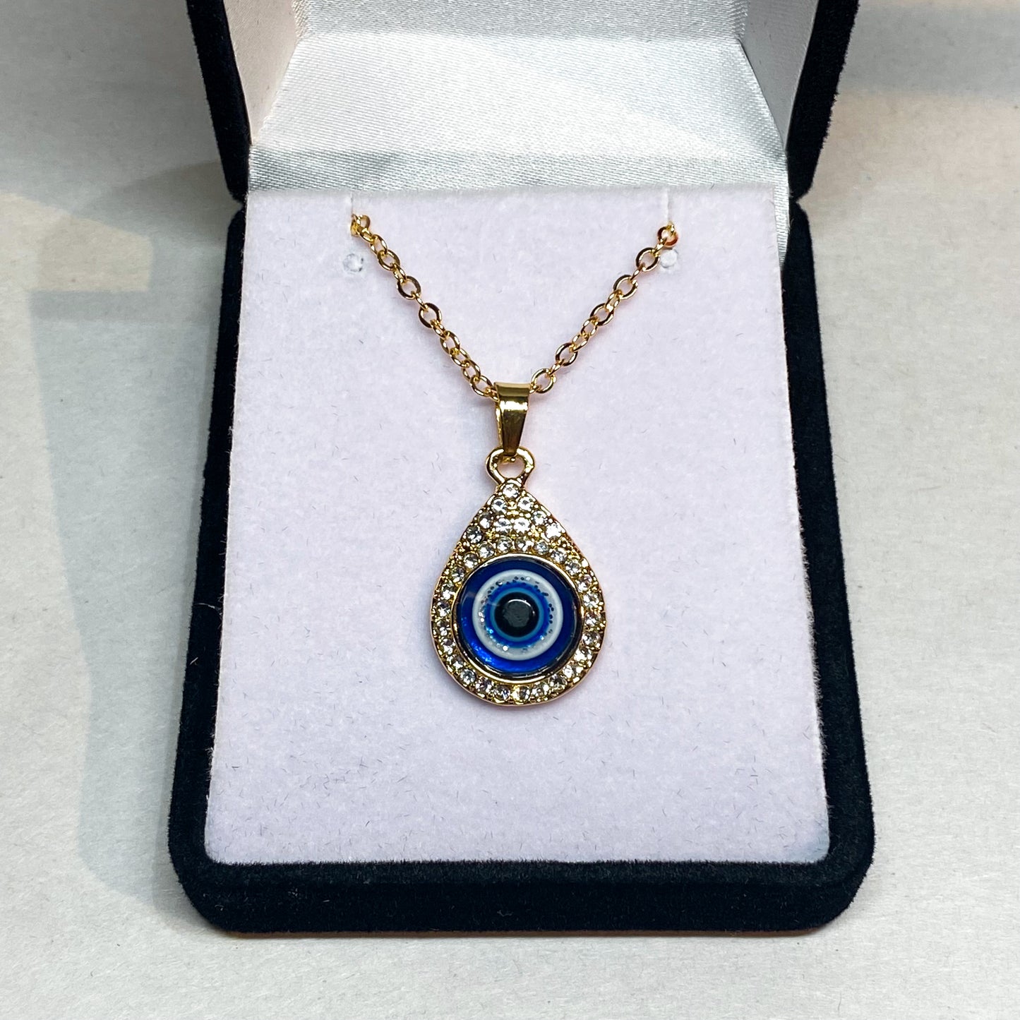 Evil Eye Teardrop Pendant Gold - Rivendell Shop