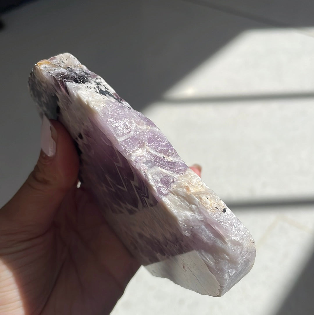 Chevron amethyst slab - Rivendell Shop