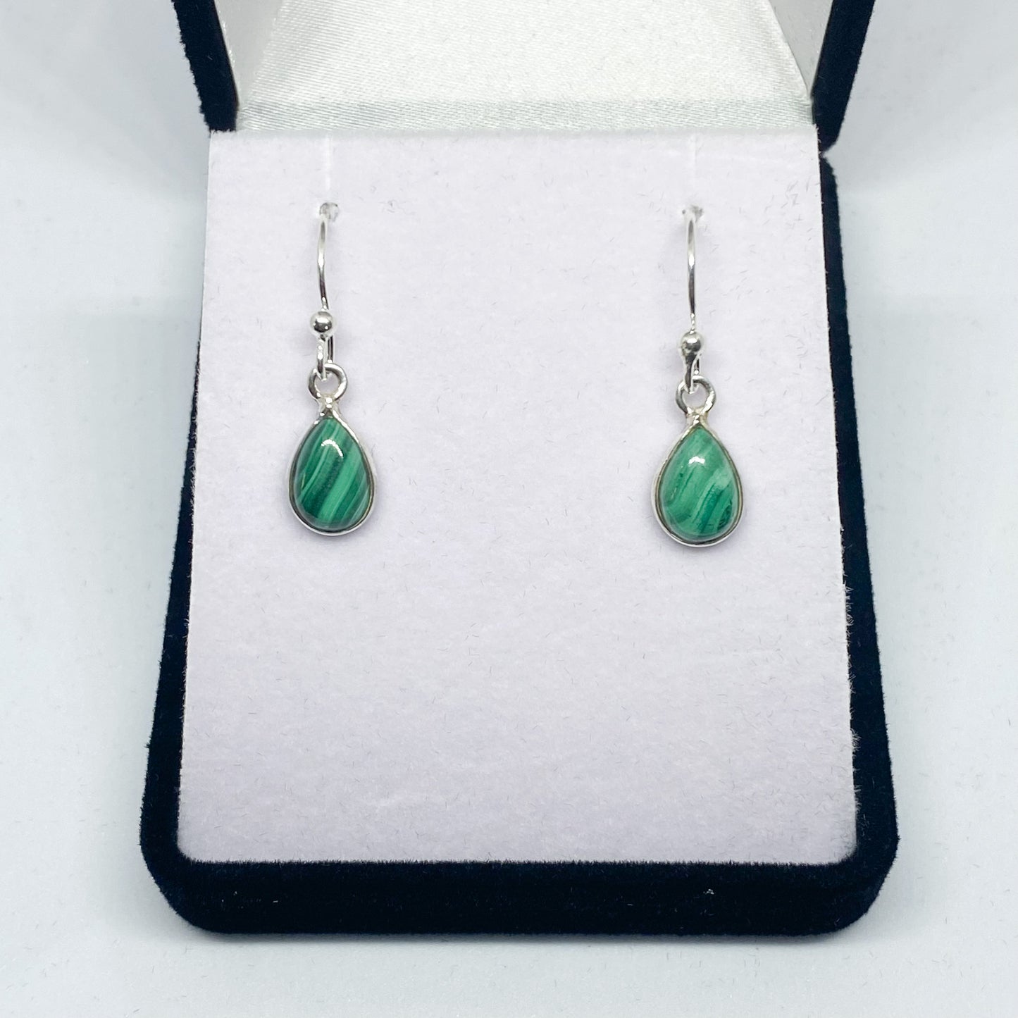 Malachite Drop Earrings - Teardrop - Rivendell Shop