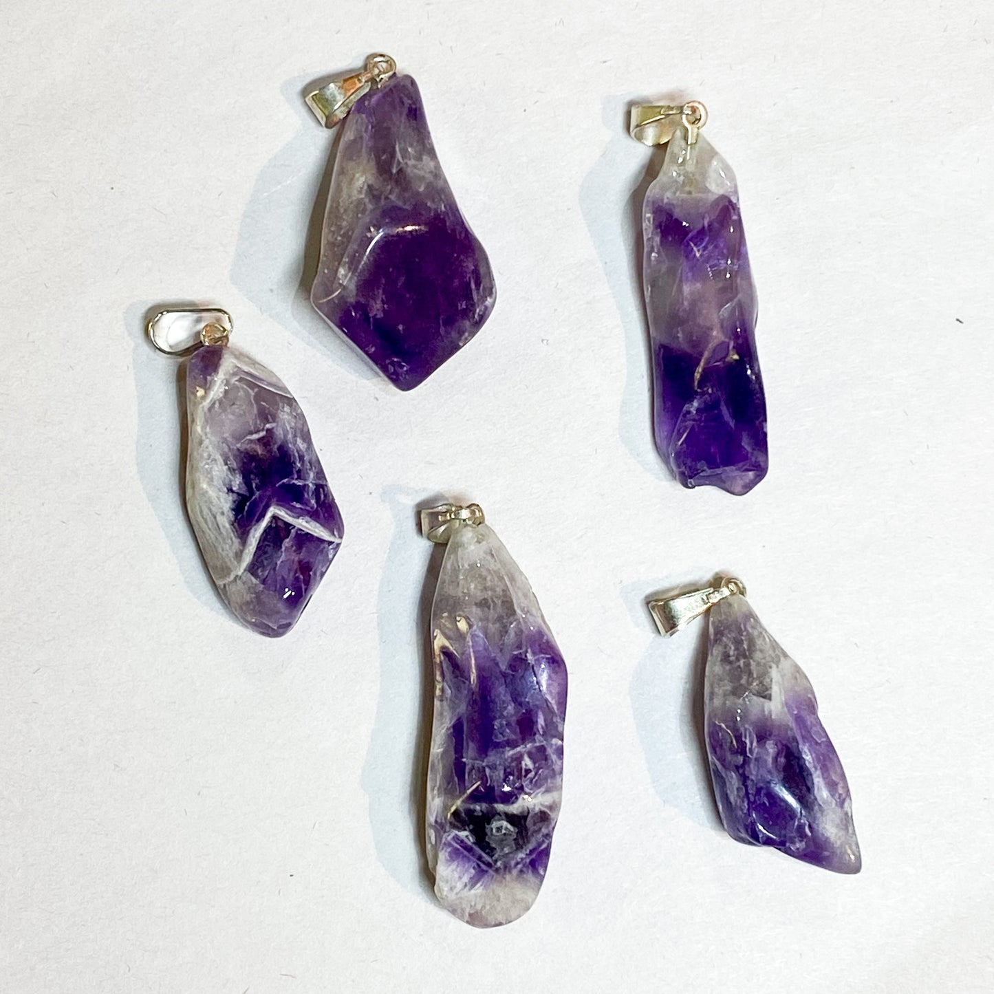 Chevron Amethyst Pendant - Rivendell Shop