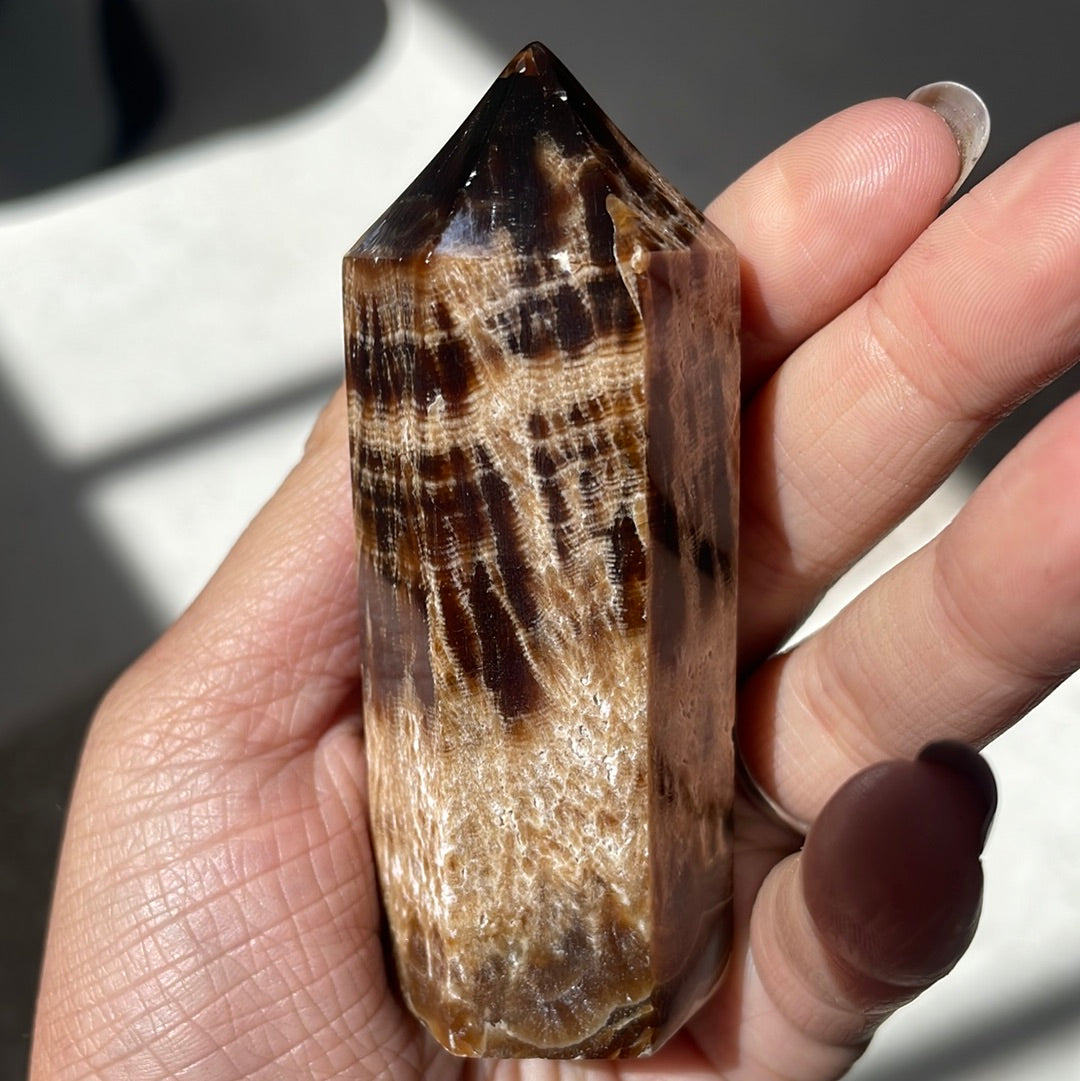 Chocolate Calcite point - Rivendell Shop