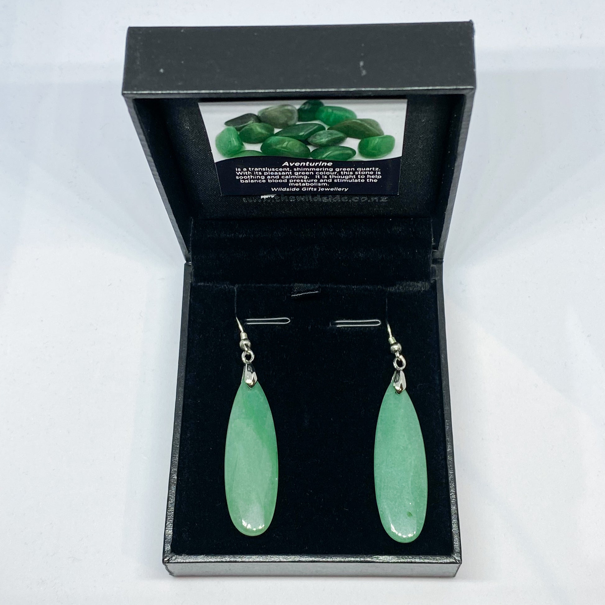 Green Aventurine Long Drop Earrings - Rivendell Shop